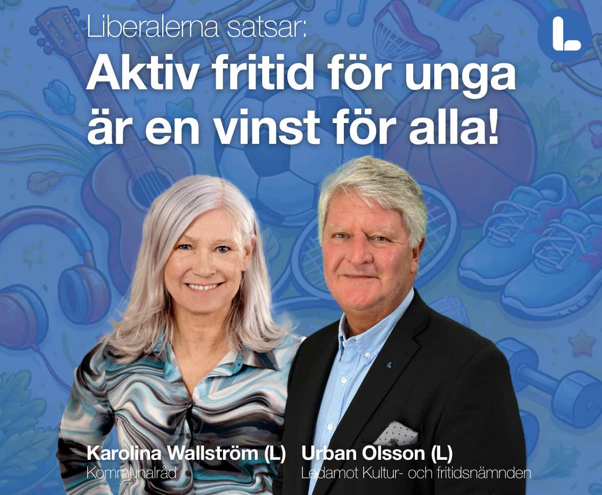 Kommunalråd Karolina Wallström (L) och Urban Olsson