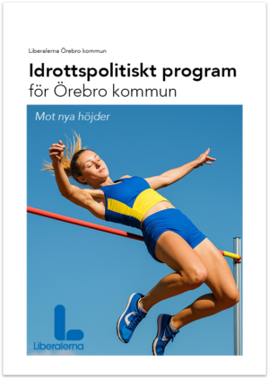 Framsidan av Liberalernas idrottspolitiska program